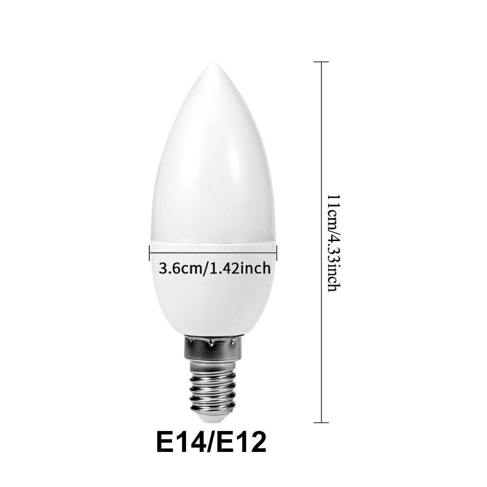 E12 E14 LED Flicker Flame Lamp Light Burning Fire Effect Candle Bulb Lighting US