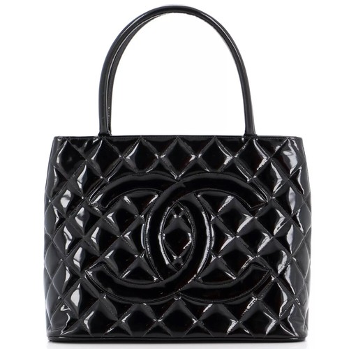 CHANEL ブラック トートバッグ Chanel Black Calfskin Medallion Tote Handbag 152896 | eBay