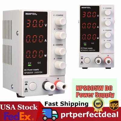 60V 5A Adjustable DC Power Supply Precision Variable 3 Digital Lab NPS605W 300W