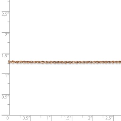 Pre-owned Superdealsforeverything Real 14kt Rose Gold 1.7mm Ropa Chain; 20 Inch; Lobster Clasp In Pink