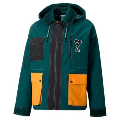 

Puma Ami X Full Zip Jacket Мужская зеленая повседневная спортивная верхняя одежда 53599024, Зеленый, Puma Ami X Full Zip Jacket