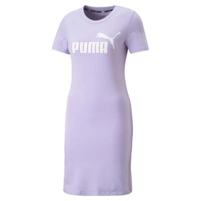 

Puma Essentials Тонкое женское фиолетовое повседневное платье-футболка с короткими рукавами 84834970, Фиолетовый