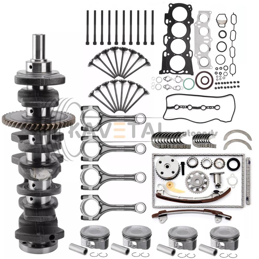 2AZ-FE 2.4L Engine Overhaul Rebuild Kit w/ Crankshaft Rods Timing Kit For Toyota