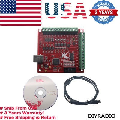 CNC USB MACH3 100Khz Breakout Board 4 Axis Interface Driver Motion Controller#US