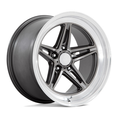 1 New 18X8 American Racing Vintage VN514 Groove Gray 5X120.65 5X4.75 ET0 Wheel