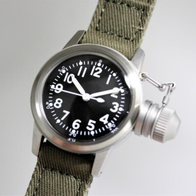 Pre-owned Elgin M.r.m.w. Udt Buships Frogman Military Watch Reprint Edition Men's