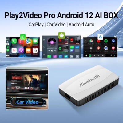 Play2Video Pro Aibox Multimedia Player Wireless Carplay&Android Auto YTB&Nstflix
