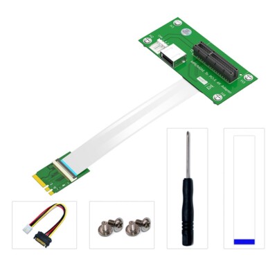 NGFF (M.2) Key A/E  to PCI-E Express X4+USB Riser Card with High Speed FPC Cable