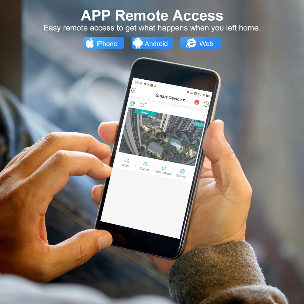 8MP Wireless Security Camera System Outdoor 2.4G WiFi IP Night Vision Cam 1080P