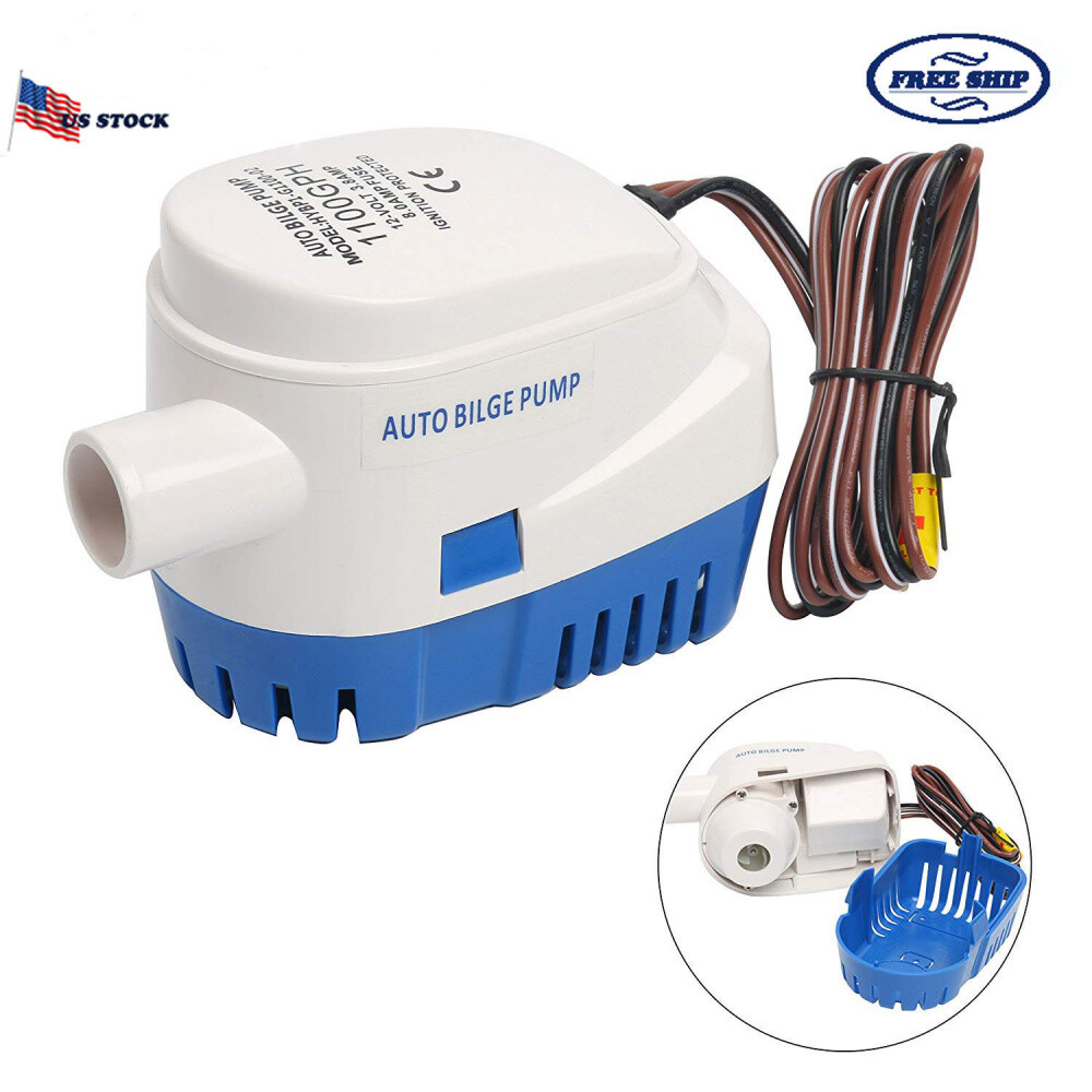Details About 12v 1100gph Automatic Submersible Boat Bilge Water Pump Amp Float Switch Us Seller