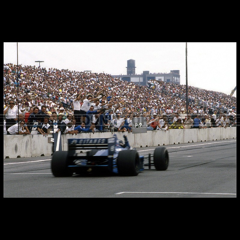 Photo A.032254 Ligier Js27 Jacques Laffite Usa Grand Prix Detroit 1986