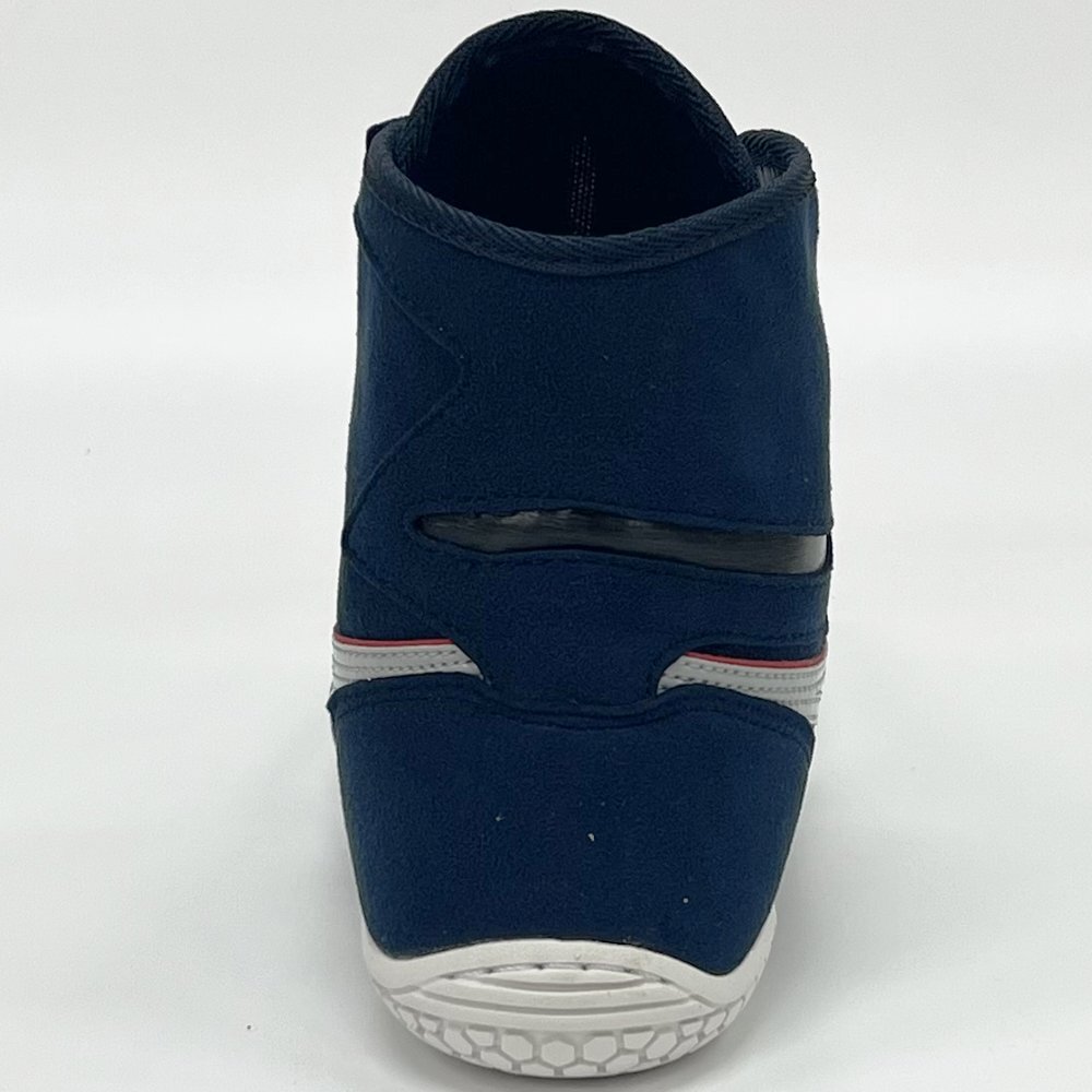 Pre-owned Asics 1083a001  Wrestling Shoes Navy×silver Gray×red Ex-eo Successor [us7.5-11.5]