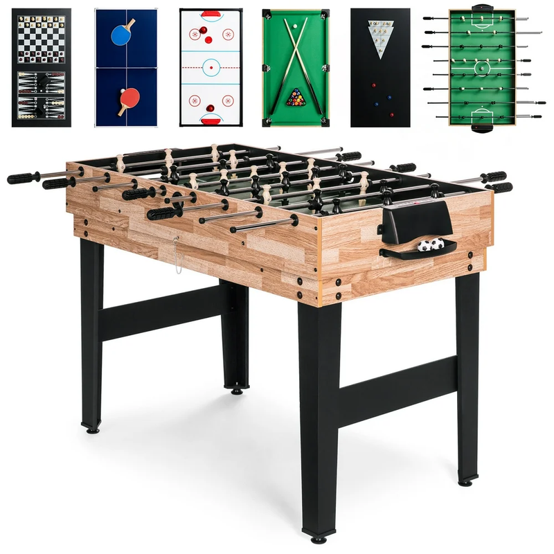 Set 10in1 W/ Hockey Foosball Pool Shuffleboard Ping Pong 2x4ft