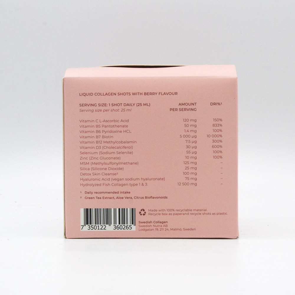 Swedish Collagen Deluxe Shots 12.500mg Marine Collagen 60 Liquid Ampoules x 25ml - Picture 12 of 18