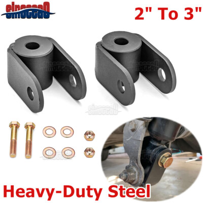 Rear 2'' To 3'' Shock Extension Bracket Lift Blocks For Chevy Silverado GMC 1500
