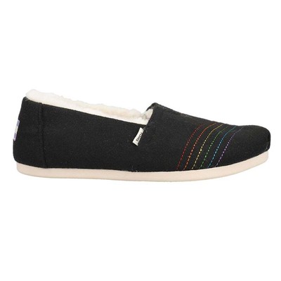 Черные женские повседневные туфли без шнуровки TOMS Alpargata 10016688T