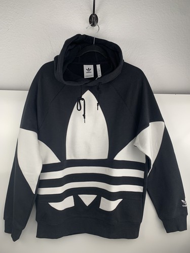 トップス 00s adidas zip hoodie trefoil logo ADIDAS Trefoil Sz S Black 1/4 Zip Hoodie Embroidered Red