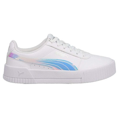 Puma 383741-01 Kids Girls Carina Holo Кроссовки Повседневная Обувь - Белый