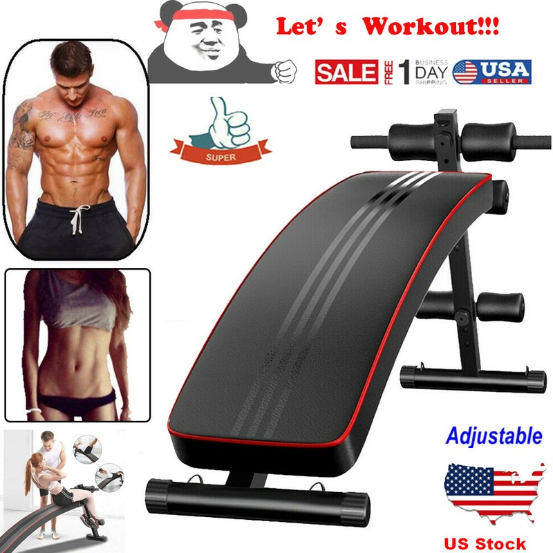 Adjustable Decline Bench Gym Incline Sit Up Slant Board Ab Fitness