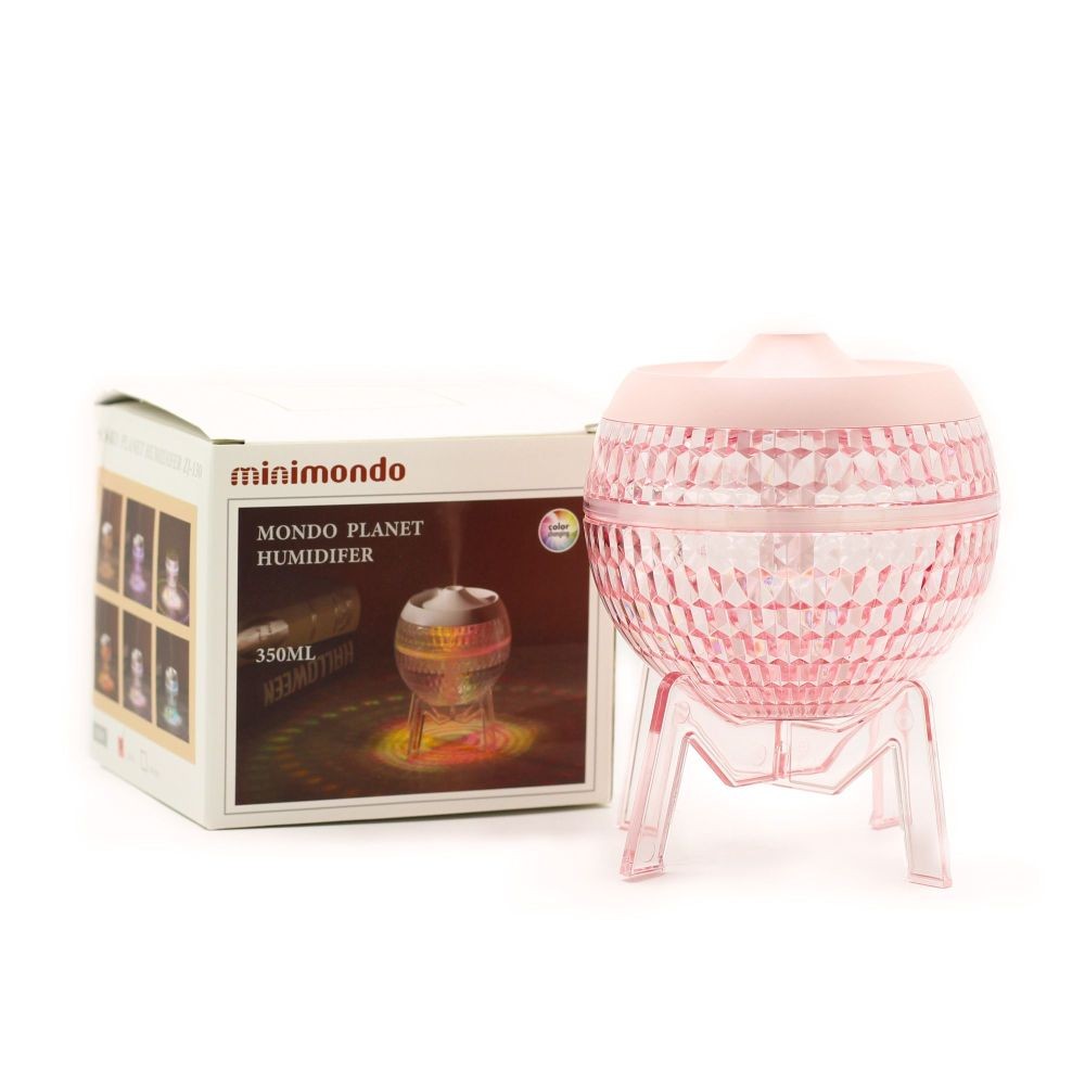 Pink Humidifier Mondo Planet – Moderner Luftbefeuchter mit LED-Beleuchtung