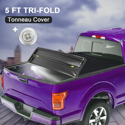 5FT Tri-Fold Truck Bed Tonneau Cover Soft For 2005-2015 Toyota Tacoma Pickup