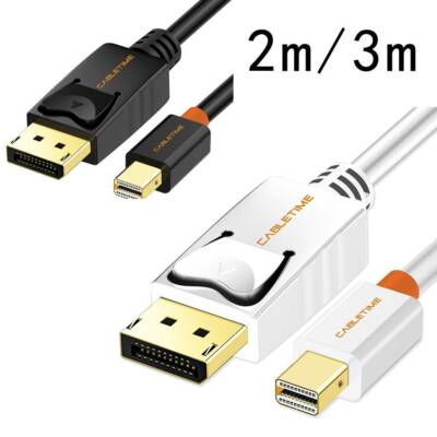 6ft Mini Display Port to Display Port Cable Thunderbolt Video 2K 4K 60Hz 6' 2m
