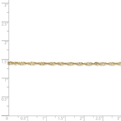 Pre-owned Superdealsforeverything Real 14kt Yellow Gold 18 Inch 1.70mm Singapore With Lobster Clasp Chain; 18 Inch