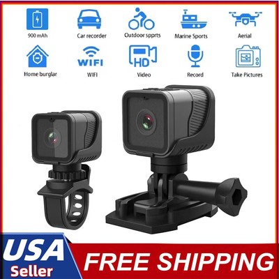US 1080P Ultra HD Action WiFi Camera DV Sports Camcorders w/ Cycle Helmet Stand