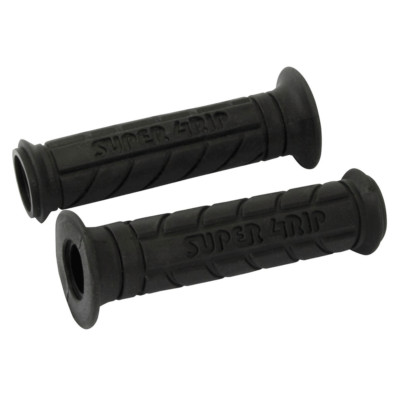 BikeIt Supergrip Motorcycle Motorbike Grips Black Replacement Pair 22/25mm 130mm