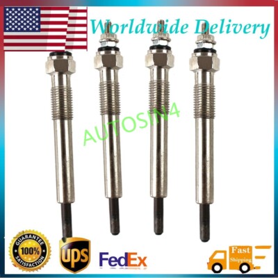 New 4pcs  Glow Plug for Yanmar Excavator 3TNV88 4TNV88 Engine