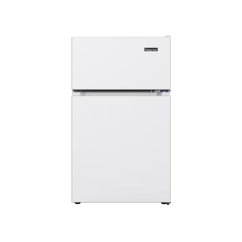 3.1 Cu. Ft. 2-Door Mini Refrigerator in Stainless Steel Look with Freezer,