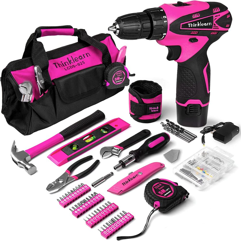 Set For Women, 137 Piece Hand And Power Tool Set With 12v Co