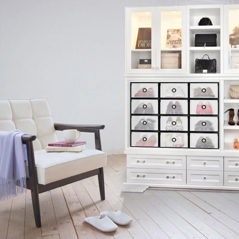 5er Schuhbox Schuhkarton Schuhaufbewahrung Organizer Sortierbox Boxen MK Toll
