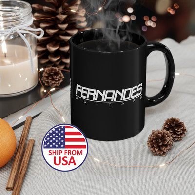Fernandes Guitars Logo 11oz 15oz Coffee Tea Black Mug