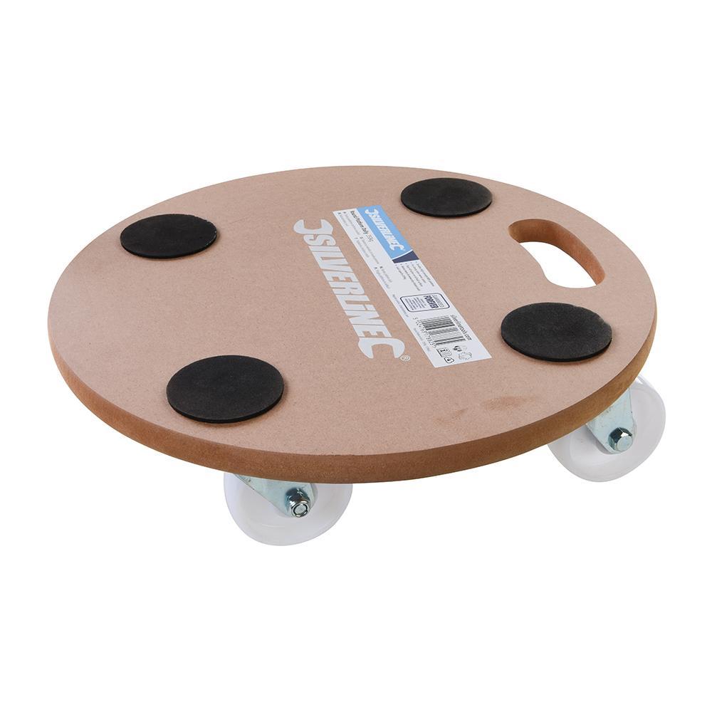 4 X Silverline ROUND Dollies Trolley Platform Wheels 1000kg Move Roll