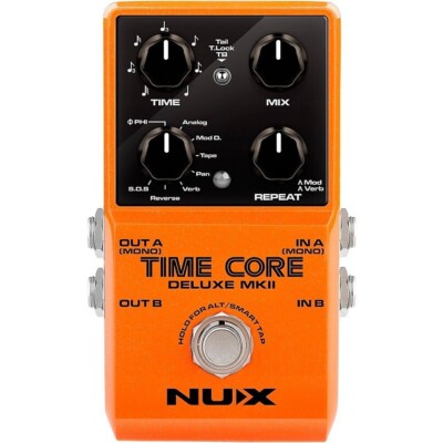 NUX Time Core Deluxe MKII w/Delays/Phrase Looper/Tap Tempo Effects Pedal Orange