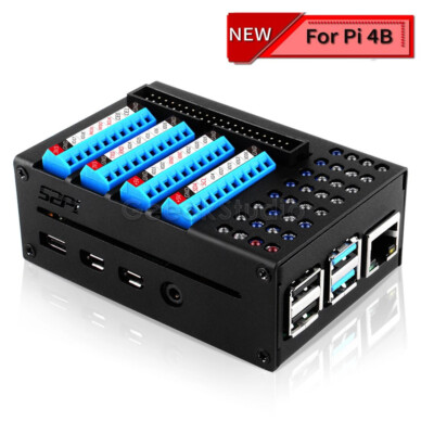 GPIO LED Terminal Expansion Board with Metal Case For Raspberry Pi 4B