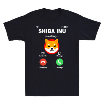 Shiba Inu Is Calling Funny Token Coin  currency   Meme Men's T Shirt