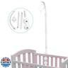 AFUNTA 37 Inch Baby Mobile for Crib, Double Screw Crib Mobile Arm with Music Box, Adjustable Crib Mobile for Baby Nursery Decor