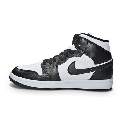 Pre-owned Nike Womens  Air Jordan 1 Mid "panda" - Dv0991 101- White Black White