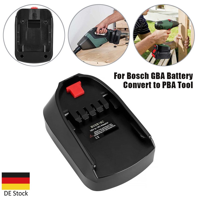 Akku Adapter Kompatibel FÃ¼R Bosch 18v Gba Akku UmgerÃ¼Stet Auf Bosch Pba Werkzeug