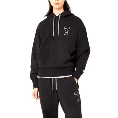 

Puma Ami X Logo Pullover Hoodie Mens Black Casual Athletic Outerwear 53623101, Черный, Puma Ami X Logo Pullover Hoodie