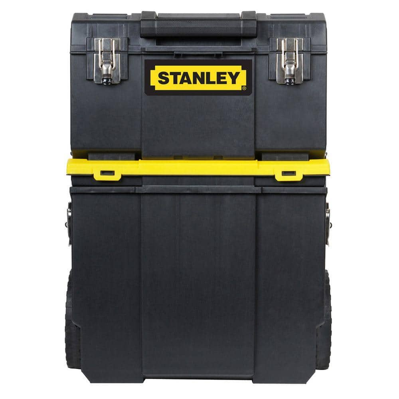 new stanley 3-in-1 rolling tool box organizer portable workshop cart storage bin