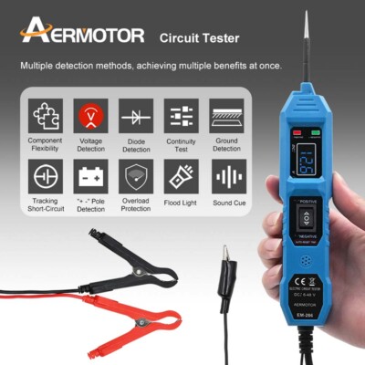 6-48V Automotive Digital Power Probe Circuit Electrical Tester Device System
