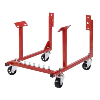 TAP1001 Rolling Engine Cradle with Wheels for CHEVY SBC/BBC Red