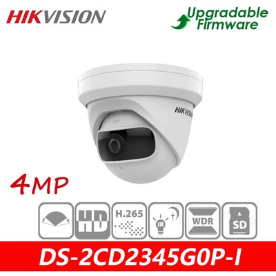 Hikvision 4MP IP POE Fisheye Dome Camera DS-2CD2345G0P-I 180° Wide Angle Indoor