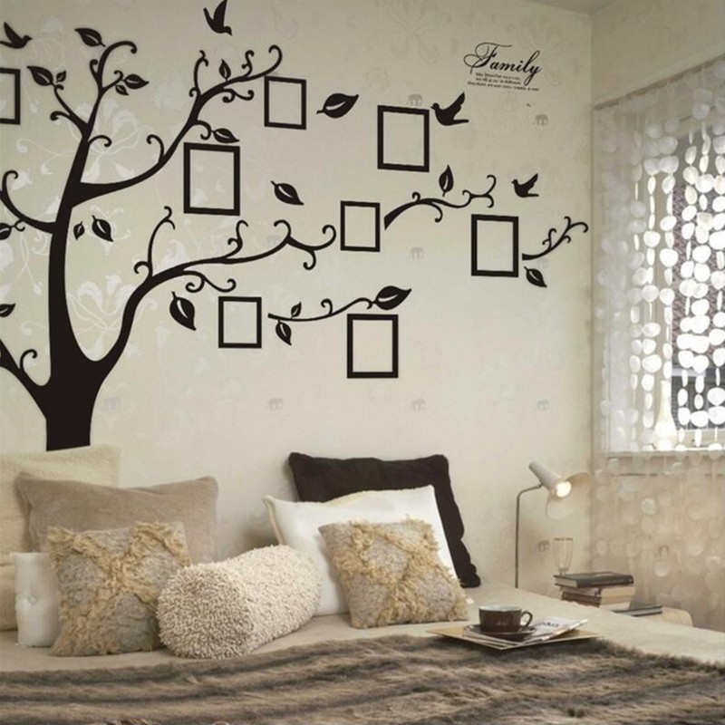 Wandtattoo XL Stammbaum Links Familie Bilderrahmen 250x 180cm Familienbaum Baum