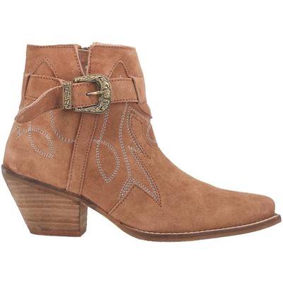 

Dingo Easy Does It Snip Toe Cowboy Boots Womens Brown Casual Boots DI759-230, Коричневый, Dingo Easy Does It Snip Toe Cowboy Booties