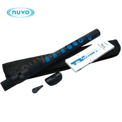 Nuvo TooT 2.0 Pre-Flute Instrument for Beginner Musicians Black/Blue N430TBBL