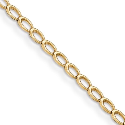 Pre-owned Superdealsforeverything Real 14kt Yellow Gold Gold Polished Open Link Bracelet; 7.5 Inch